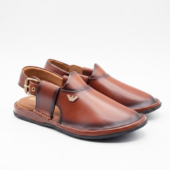 Shaded Dolphin Sandal (Red Brown)