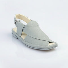 Kaptan Medicated Chappal (Grey) Fabric Texture