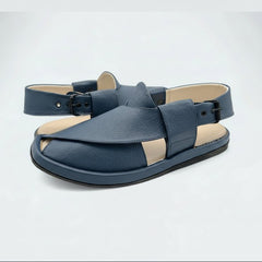 Round GoGo Peshawari Chappal (Blue)