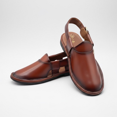 Shaded Dolphin Sandal (Red Brown)