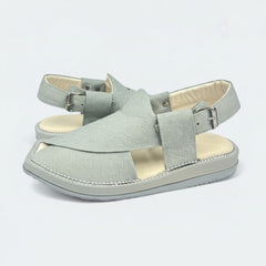 Kaptan Medicated Chappal (Grey) Fabric Texture