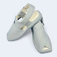 Kaptan Medicated Chappal (Grey) Fabric Texture