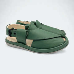 Round GoGo Peshawari Chappal (Green)