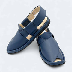 Round GoGo Peshawari Chappal (Blue)