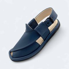 Round GoGo Peshawari Chappal (Blue)